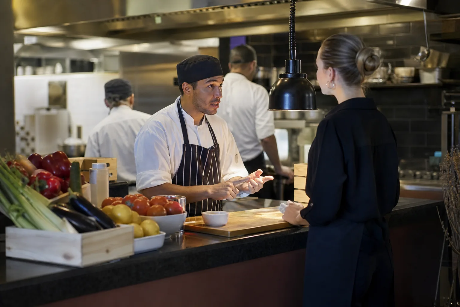 Werk in een Nederlandse horecakeuken. Beeld bij het artikel: Wat antwoordt je bediening als een gast aan tafel vraagt naar allergenen?